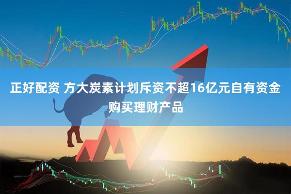 正好配资 方大炭素计划斥资不超16亿元自有资金购买理财产品
